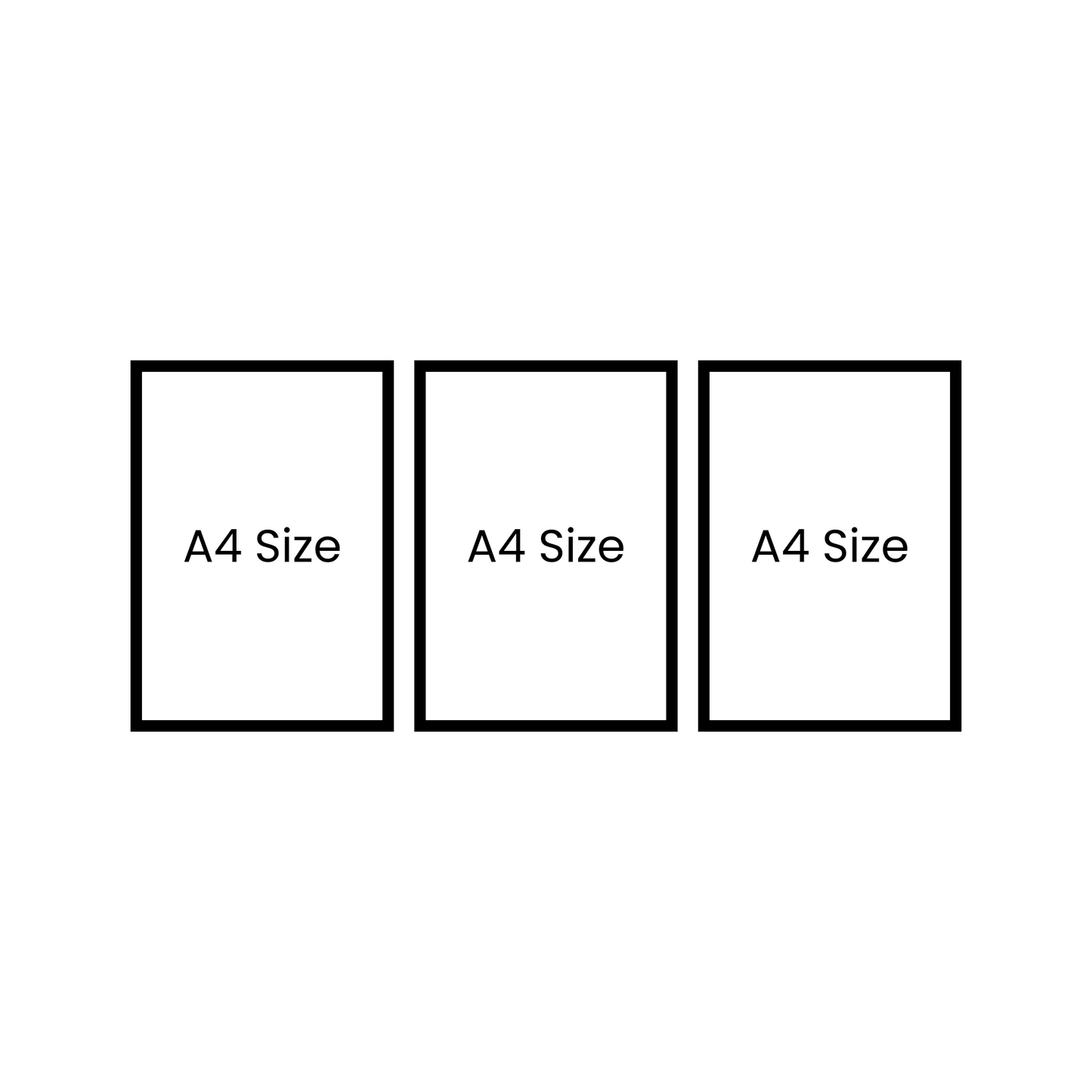 Slant Black Frame Triptych – Gallery Set